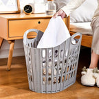 WohnTragen: Foldable Storage Basket – Lightweight, Decorative & Mobile for Home, Travel & Student Dormitory