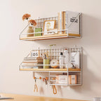DormitorySteel: Metal Wall Shelf – Space-saving, Decorative & Hanging Without Drilling for Bedrooms & Student Apartments