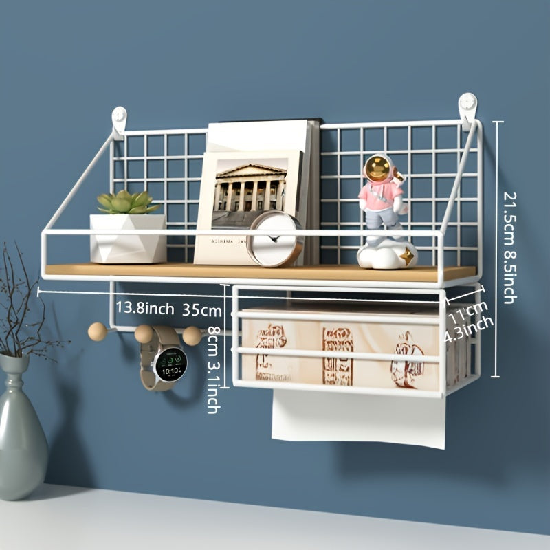 DormitorySteel: Metal Wall Shelf – Space-saving, Decorative & Hanging Without Drilling for Bedrooms & Student Apartments