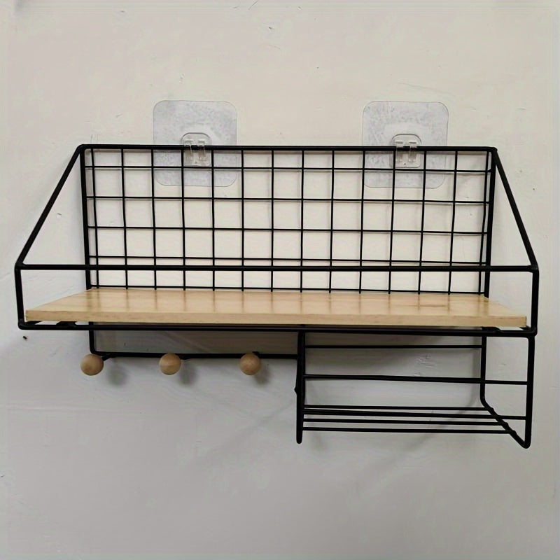 DormitorySteel: Metal Wall Shelf – Space-saving, Decorative & Hanging Without Drilling for Bedrooms & Student Apartments