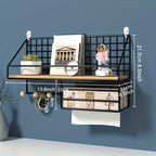 DormitorySteel: Metal Wall Shelf – Space-saving, Decorative & Hanging Without Drilling for Bedrooms & Student Apartments