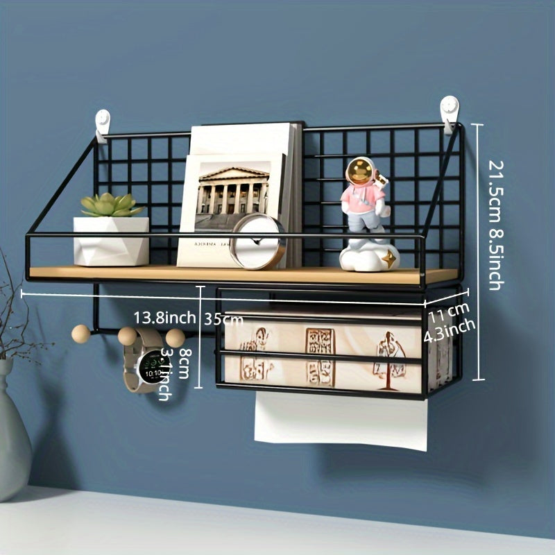 DormitorySteel: Metal Wall Shelf – Space-saving, Decorative & Hanging Without Drilling for Bedrooms & Student Apartments
