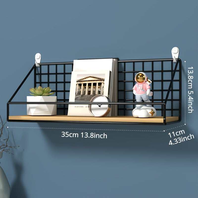 DormitorySteel: Metal Wall Shelf – Space-saving, Decorative & Hanging Without Drilling for Bedrooms & Student Apartments