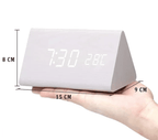 WoodSense: Designer Desk Clock with LED Display and Clap Function – for Modern Living Spaces