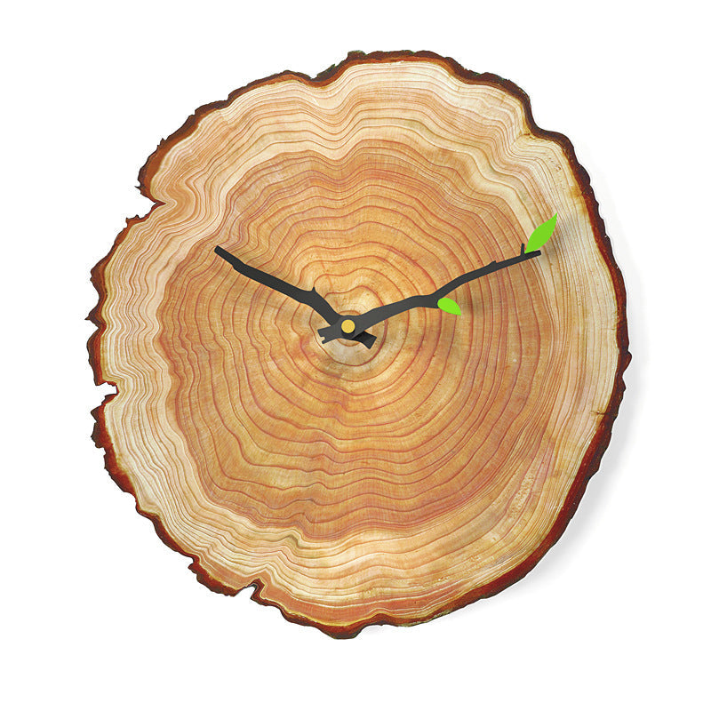 Silent Wall Clock Wood Textured UV Printed MDF Board