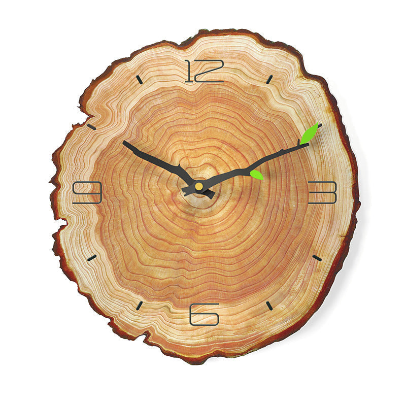 Silent Wall Clock Wood Textured UV Printed MDF Board