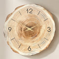 Wooden Design Wall Clock Quartz Movement Battery Operated Indoor