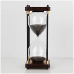 Hourglass Sand Timer, Wood and Glass, 60-Minute Cycle
