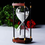 Hourglass Sand Timer, Wood and Glass, 60-Minute Cycle