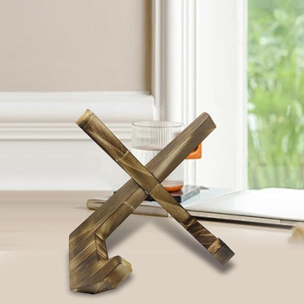 Wooden Book Stand Pine Wood X Frame Desktop Holder