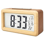 Wooden Digital Alarm Clock LED Display with Temperature Sensor and Calendar