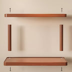 2-Tier Countertop Display Rack, Wood, Natural Finish, 30cm