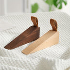 Doorstop Wooden Stylish Floor Mount with Non-Slip Stability