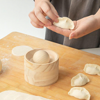 Dumpling Wrapper Press with Ergonomic Handle and Polished Surface
