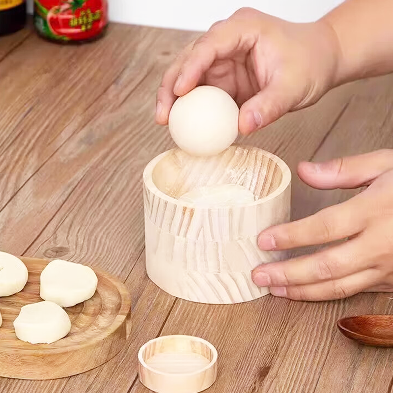 Dumpling Wrapper Press with Ergonomic Handle and Polished Surface