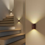 Wooden Motion Sensor Lamp - Rechargeable LED Light for Home, Elegant Design for Bedrooms, Hallways, and Cabinets