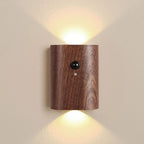 Wooden Motion Sensor Lamp - Rechargeable LED Light for Home, Elegant Design for Bedrooms, Hallways, and Cabinets