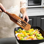 Teak Wood Spatula Set Ergonomic Grip Natural Wood Kitchen Utensils