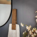 Wooden Towel Rack for Large Towels – Scandinavian Design Bathroom Towel Holder for Organized Spaces