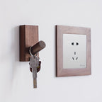 Wall Hooks Set of 2 Self Adhesive Solid Wood Household Storage