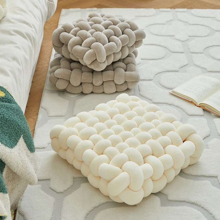 Knot Cushion Velvety Fabric PP Cotton Filling Decorative