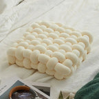 Knot Pillow Velvety Fabric PP Cotton Filling Decorative Cushion