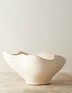 Bello Wrinkle Decorative Bowl | Organic Earthen Form, Textural Glaze