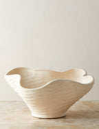 Bello Wrinkle Decorative Bowl | Organic Earthen Form, Textural Glaze