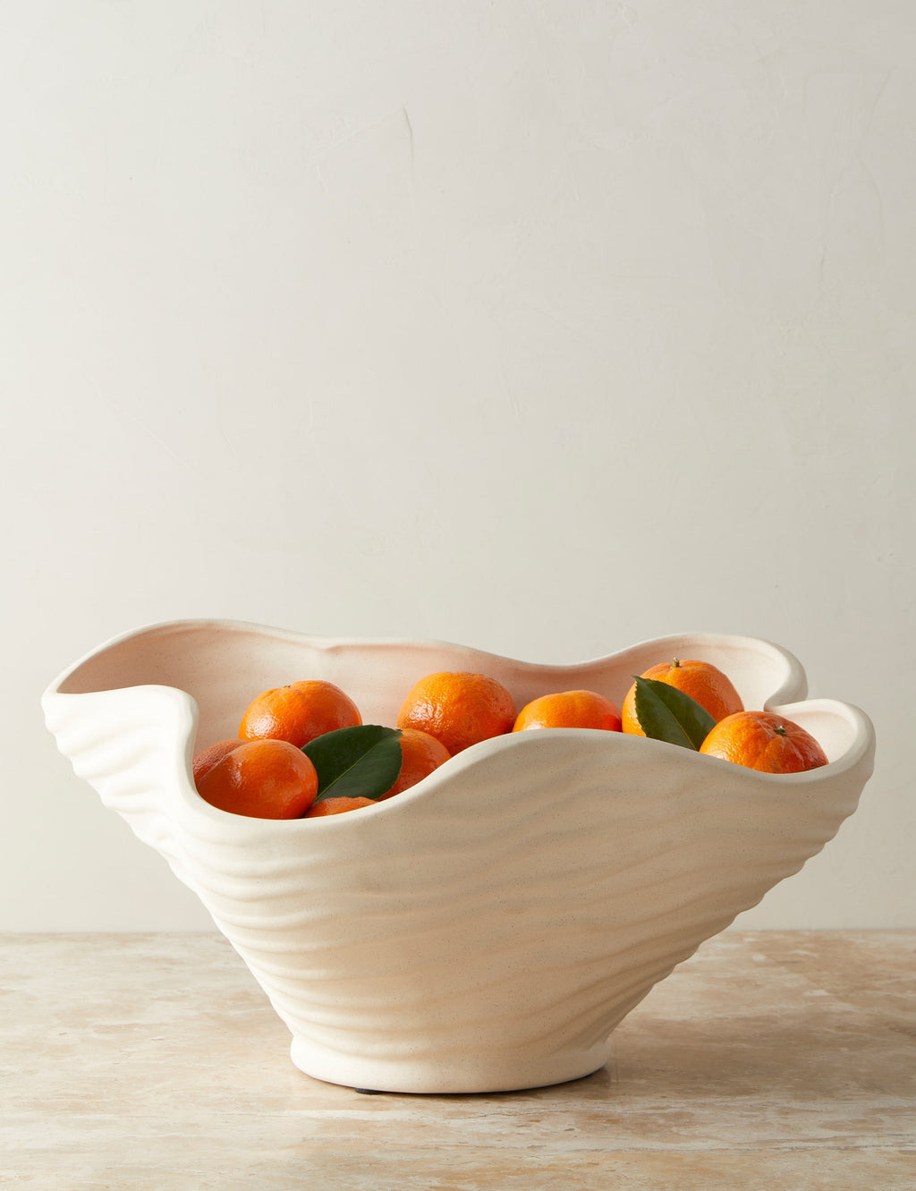 Bello Wrinkle Decorative Bowl | Organic Earthen Form, Textural Glaze
