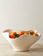 Bello Wrinkle Decorative Bowl | Organic Earthen Form, Textural Glaze