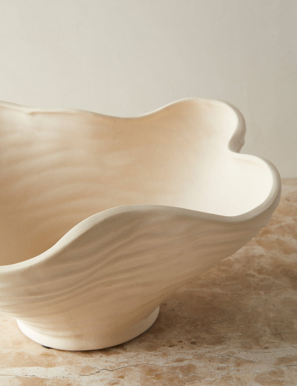 Bello Wrinkle Decorative Bowl | Organic Earthen Form, Textural Glaze
