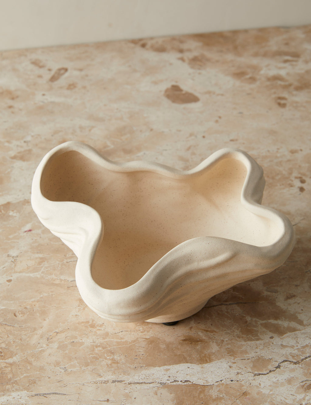 Bello Wrinkle Decorative Bowl | Organic Earthen Form, Textural Glaze