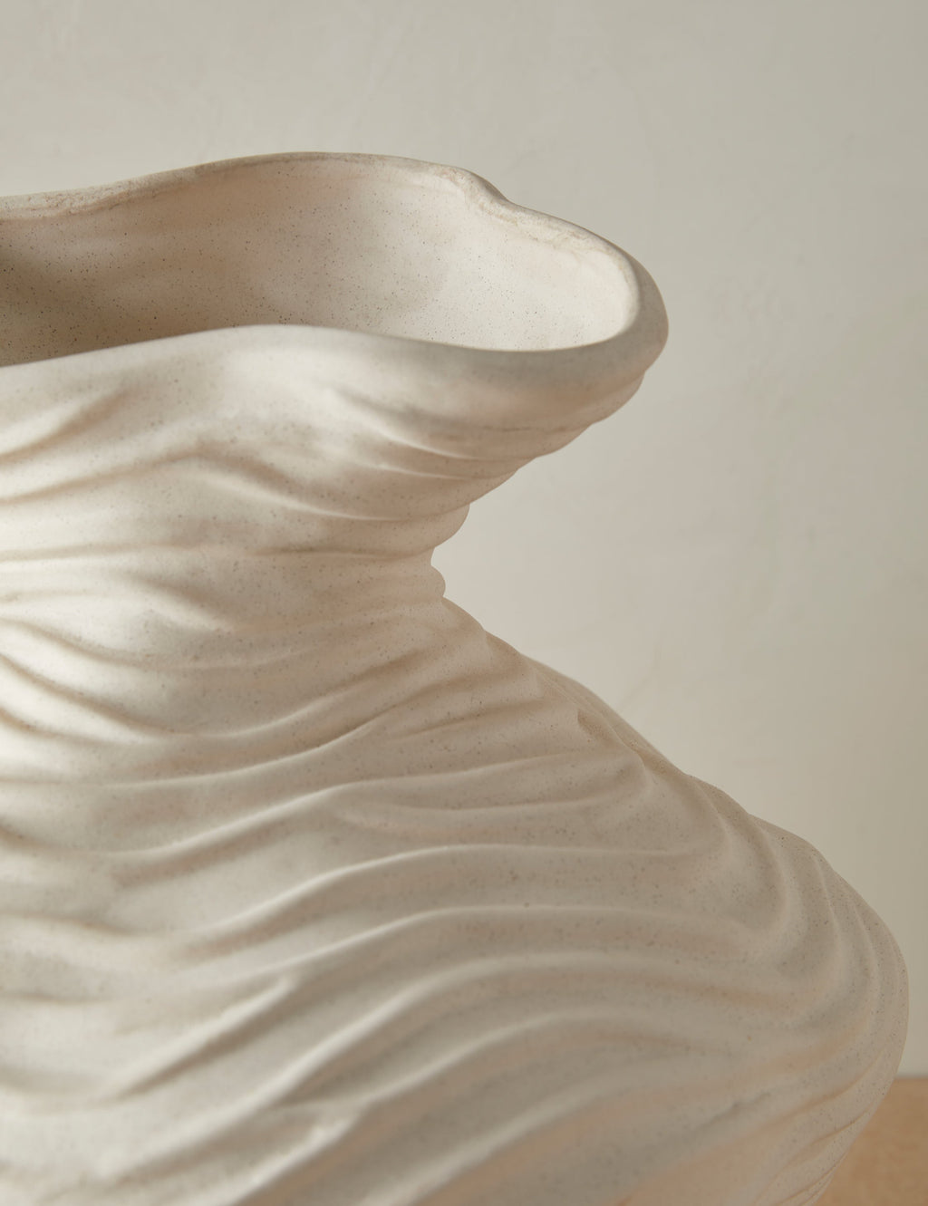 Wren Wrinkle Vase | Organic Earthen Form, Unique Glaze Finish
