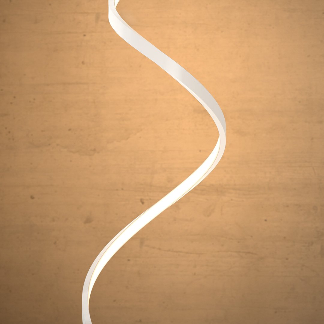 Wynd LED Floor Lamp | Twisted Minimalist Design, Dimming Function