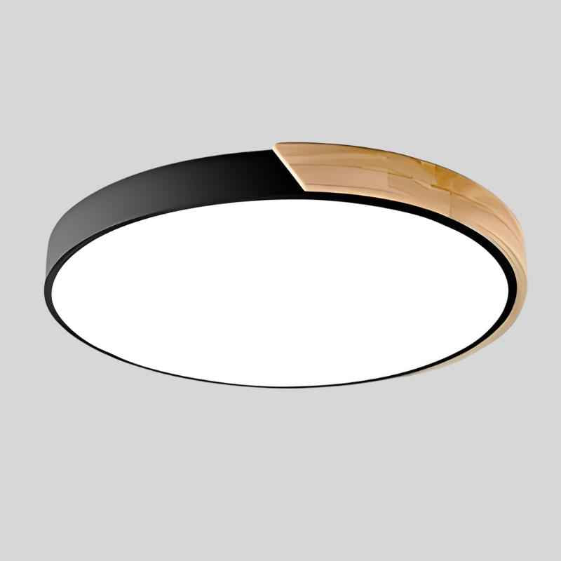 Noro LED Plafondlamp | Modern Scandinavisch Design, Houten Accent