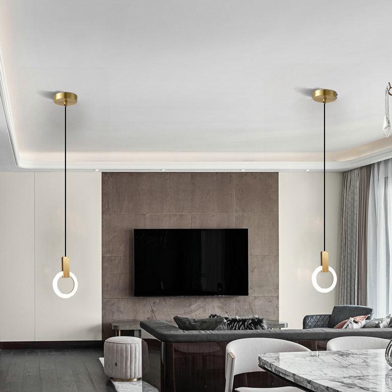 NordCirca: Minimalist LED Pendant Lamp with Acrylic Ring – for Modern Living & Entrance Areas