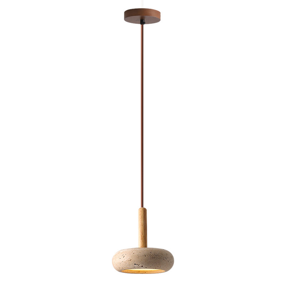 Yellow Travertine Pendant Light - Elegant Kitchen Pendant Lighting Design