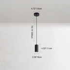 Nordic Minimalist Iron Mini Pendant Light - 1-Light Column Design