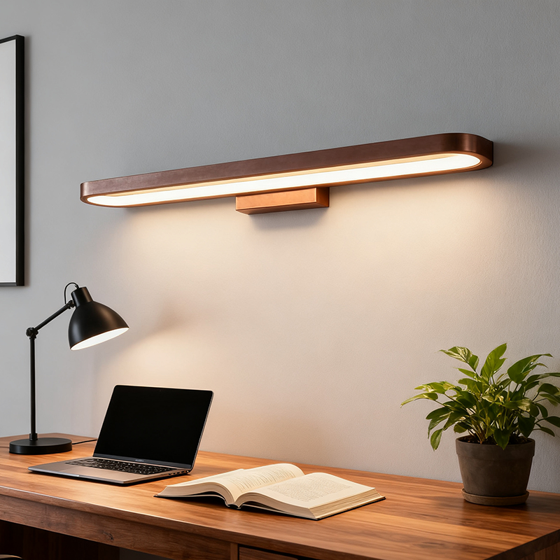 European Minimalist Circular LED Wall Sconce Mirror Light in Aluminum
