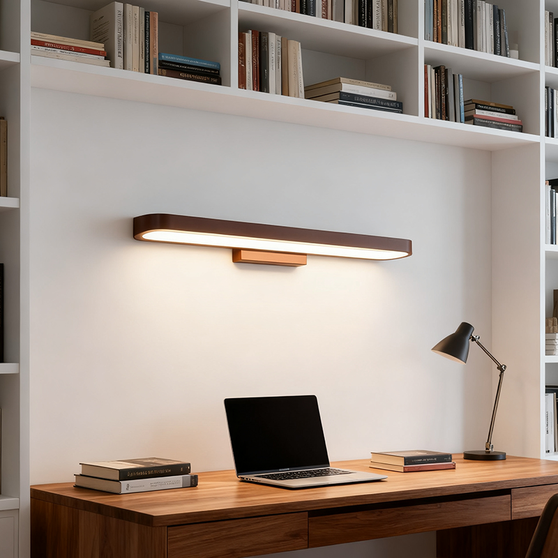 European Minimalist Circular LED Wall Sconce Mirror Light in Aluminum