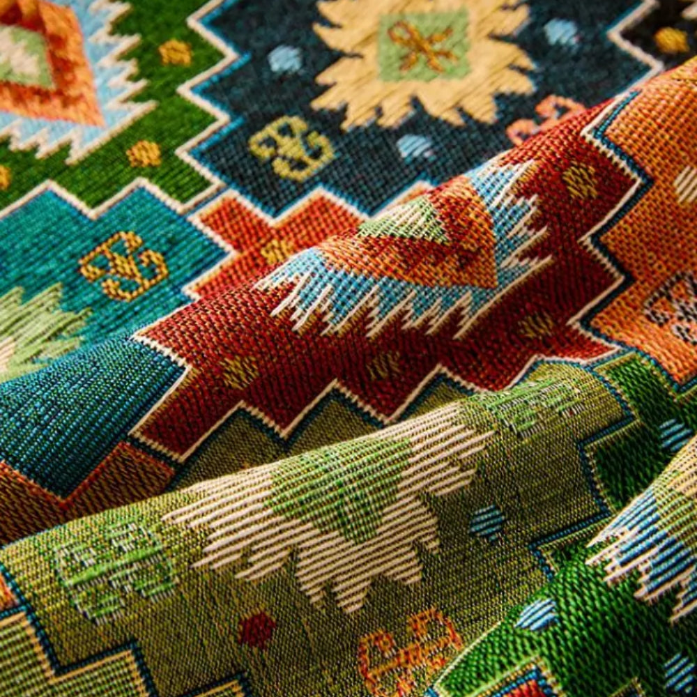 Zahara: Sofa Cover with Colorful Kilim Design & Non-Slip Grip – for Sofa & Lounge