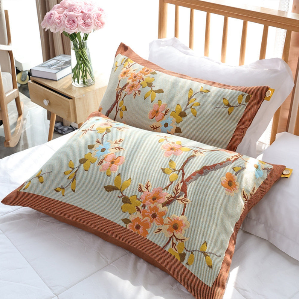 TimelessCharm: Cushion Cover with Ornamental Print – Decorative & Comfortable for Home Accents (2 Pieces)