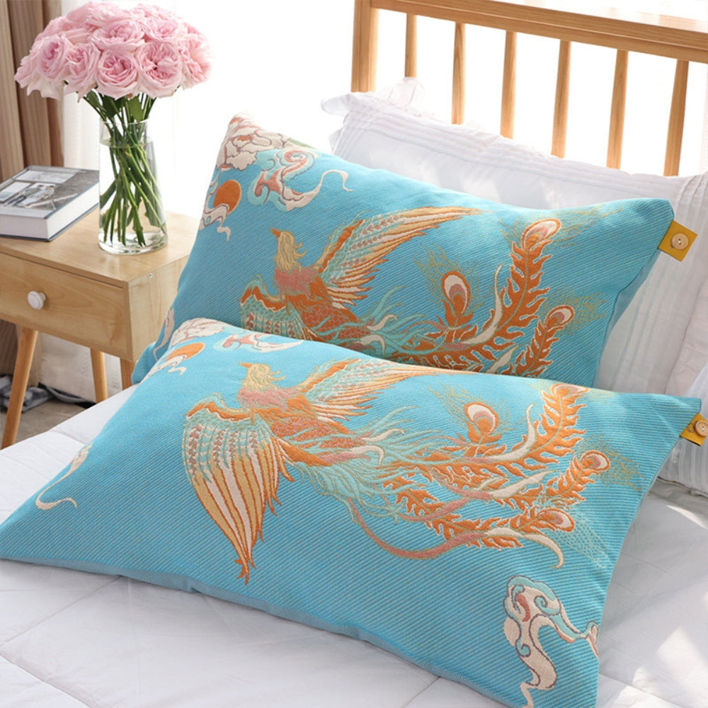 TimelessCharm: Cushion Cover with Ornamental Print – Decorative & Comfortable for Home Accents (2 Pieces)