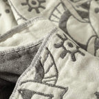ZenFlair: Cotton Blankets in Mandala Flower Design with Soft Texture & Reversible Function – for Sofa & Lounge