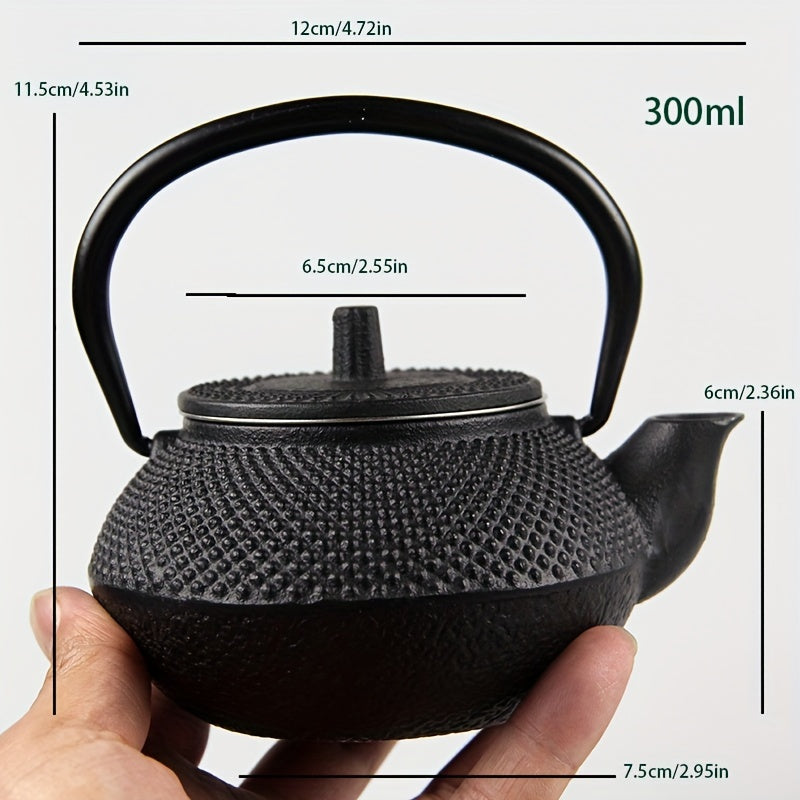 ZenGuss: Japanese Cast Iron Teapot with Removable Stainless Steel Strainer & Enamel Coating – for Tea & Herbs