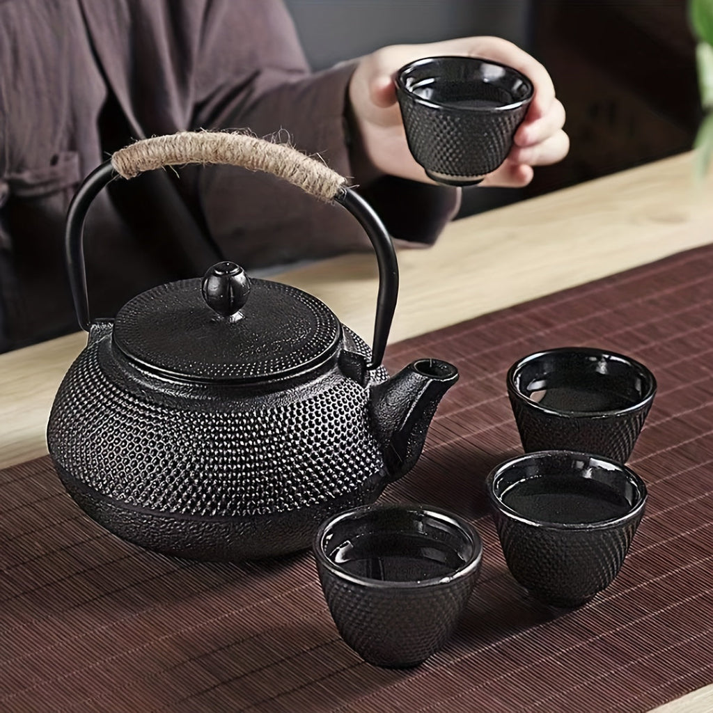 ZenGuss: Japanese Cast Iron Teapot with Removable Stainless Steel Strainer & Enamel Coating – for Tea & Herbs