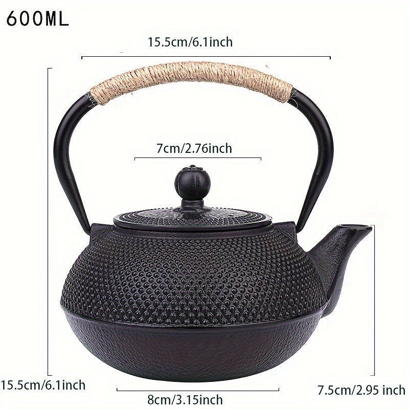 ZenGuss: Japanese Cast Iron Teapot with Removable Stainless Steel Strainer & Enamel Coating – for Tea & Herbs