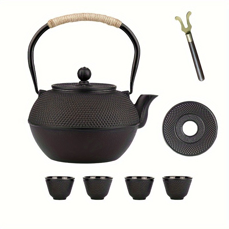 ZenGuss: Japanese Cast Iron Teapot with Removable Stainless Steel Strainer & Enamel Coating – for Tea & Herbs