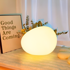 ZenKiesel: Nature-Inspired LED Table Lamp in Stone Shape with Warm Light – for Bedrooms & Reading Corners