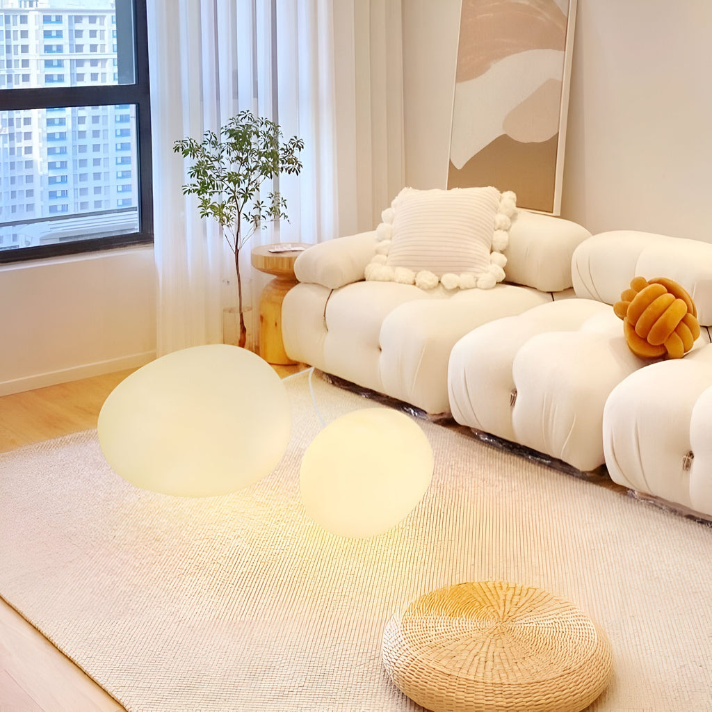 ZenKiesel: Nature-Inspired LED Table Lamp in Stone Shape with Warm Light – for Bedrooms & Reading Corners
